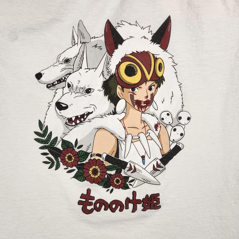 Princess Mononoke Shirt Mens Medium 1997 White Studio Ghibli Her Universe Anime‎
